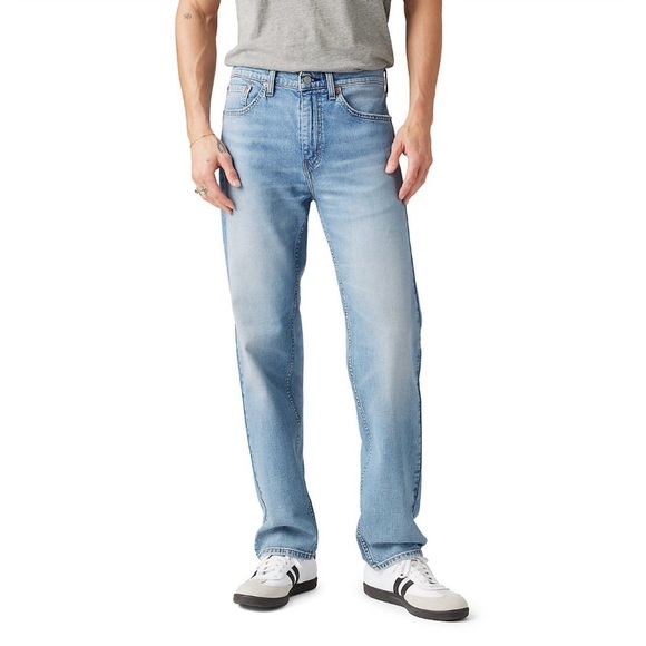 Levi’s men’s size 35/34 regular fit 505 front‎ zip light wash denim jeans - Picture 1 of 14
